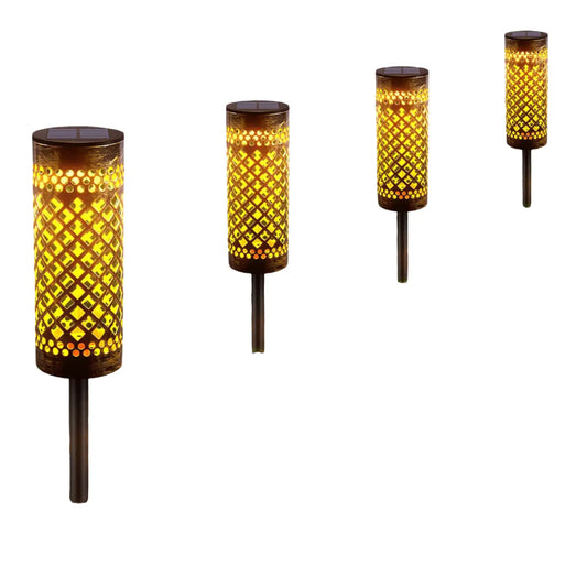 Modern Solar Powered LED Exterior Lights with Waterproof Design - Single Warm Light - Solar Lights