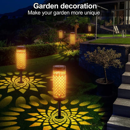 Modern Solar Powered LED Exterior Lights with Waterproof Design - Single Warm Light - Solar Lights