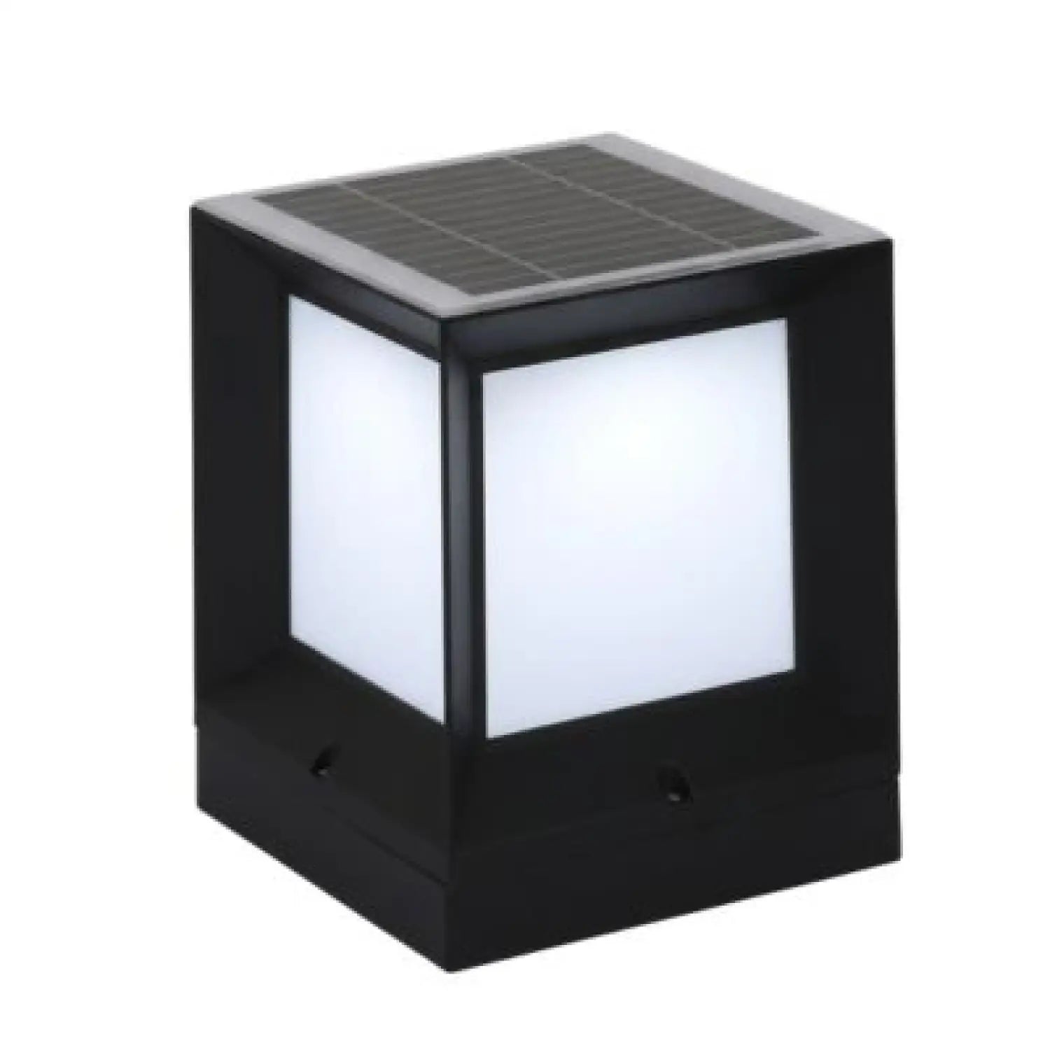 Modern Square Solar Powered Yard Lamp for Gates and Pillars - 12.5x12.5x15cm solar energy - Solar Light