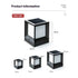 Modern Square Solar Powered Yard Lamp for Gates and Pillars - Solar Light