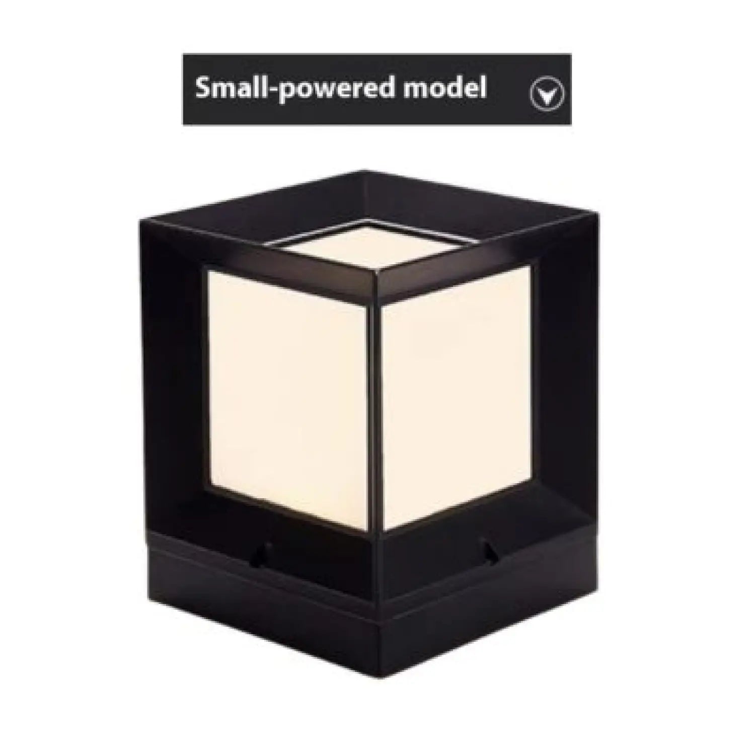 Modern Square Solar Powered Yard Lamp for Gates and Pillars - Solar Light