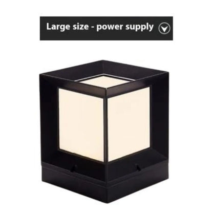 Modern Square Solar Powered Yard Lamp for Gates and Pillars - Solar Light