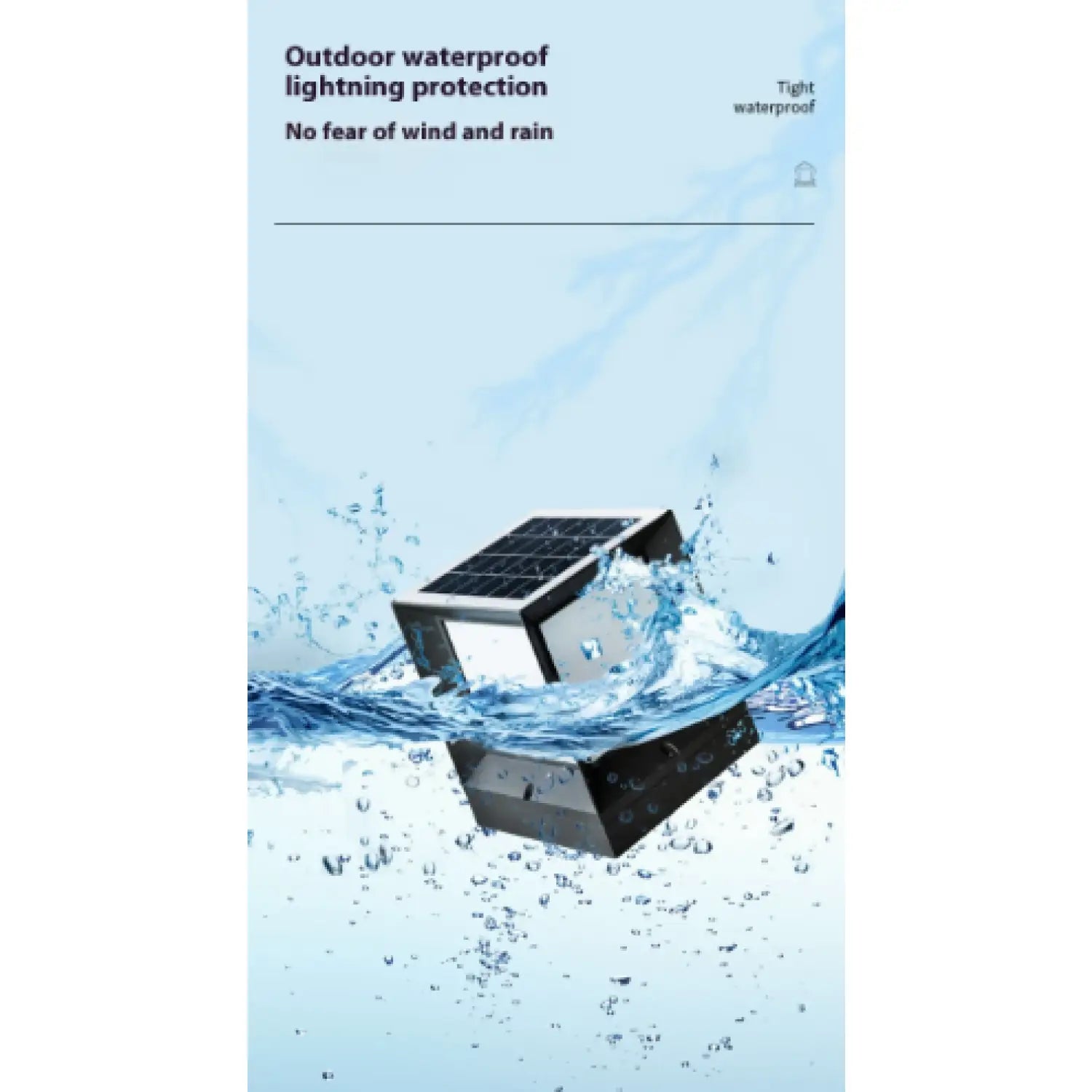 Modern Square Solar Powered Yard Lamp for Gates and Pillars - Solar Light