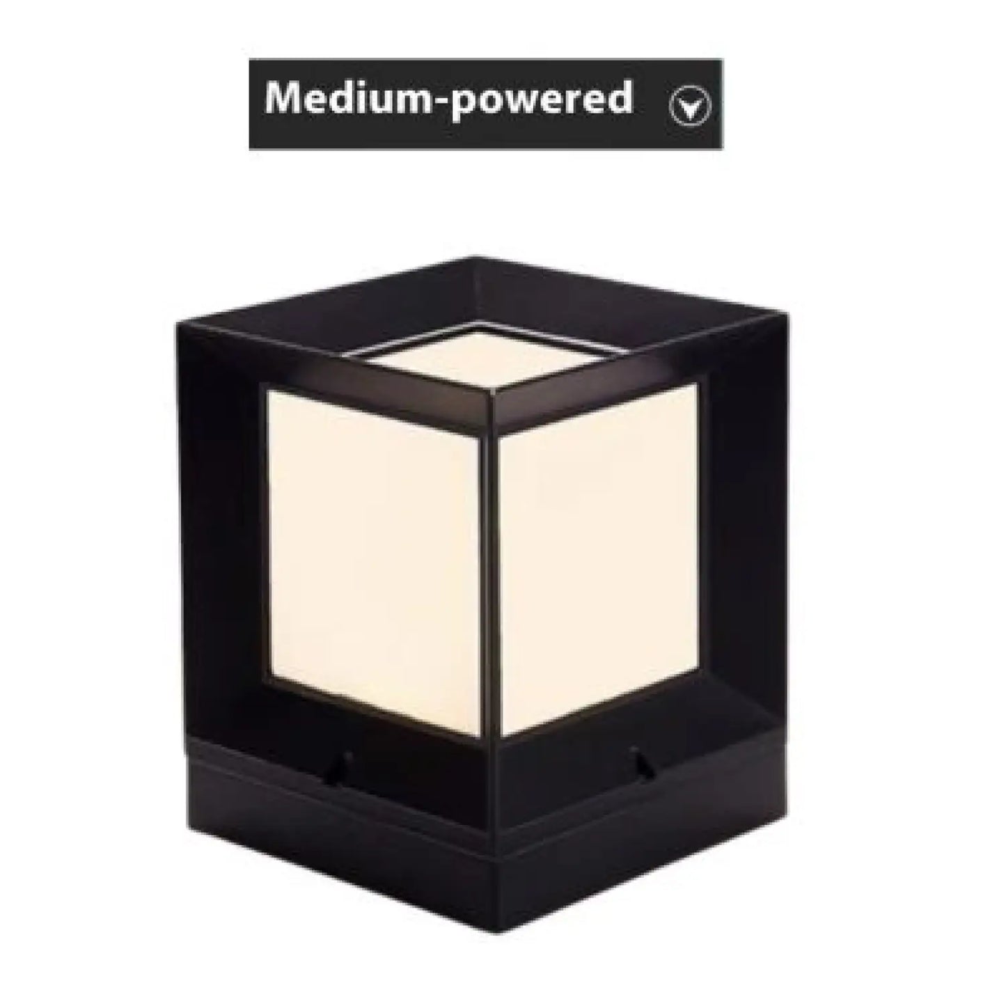 Modern Square Solar Powered Yard Lamp for Gates and Pillars - Solar Light