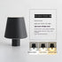 Modern Table Lamp Bedroom Style – Dimmable Mushroom Design - Sand Black Plastic - Table Lamp