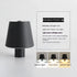 Modern Table Lamp Bedroom Style – Dimmable Mushroom Design - Sand Black Iron Art - Table Lamp
