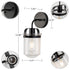 Wall Lights with Clear Glass Shade and E26 Socket for Indoor Black 12V Hanging Light