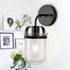 Wall Lights with Clear Glass Shade and E26 Socket for Indoor Black 12V Hanging Light