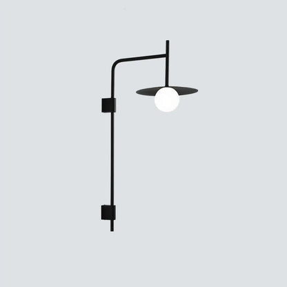 Modern Wall Lights for Hallway Bedroom Study & Living Room - Black Rocker Arm - Wall Mount Fixture