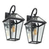 Modern Wall Lights - Outdoor Waterproof Wall Lamps (2-Pack) - Black - Wall Mount Fixture