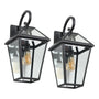 Modern Wall Lights - Outdoor Waterproof Wall Lamps (2-Pack) - Black - Wall Mount Fixture