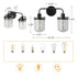 2-Light With Clear Glass Shade,Modern Sconce Industrial Indoor Light Fixture For Bathroom Living Room Bedroom Over
