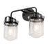 2-Light With Clear Glass Shade,Modern Sconce Industrial Indoor Light Fixture For Bathroom Living Room Bedroom Over