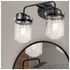 2-Light With Clear Glass Shade,Modern Sconce Industrial Indoor Light Fixture For Bathroom Living Room Bedroom Over