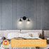 2-Light With Clear Glass Shade,Modern Sconce Industrial Indoor Light Fixture For Bathroom Living Room Bedroom Over