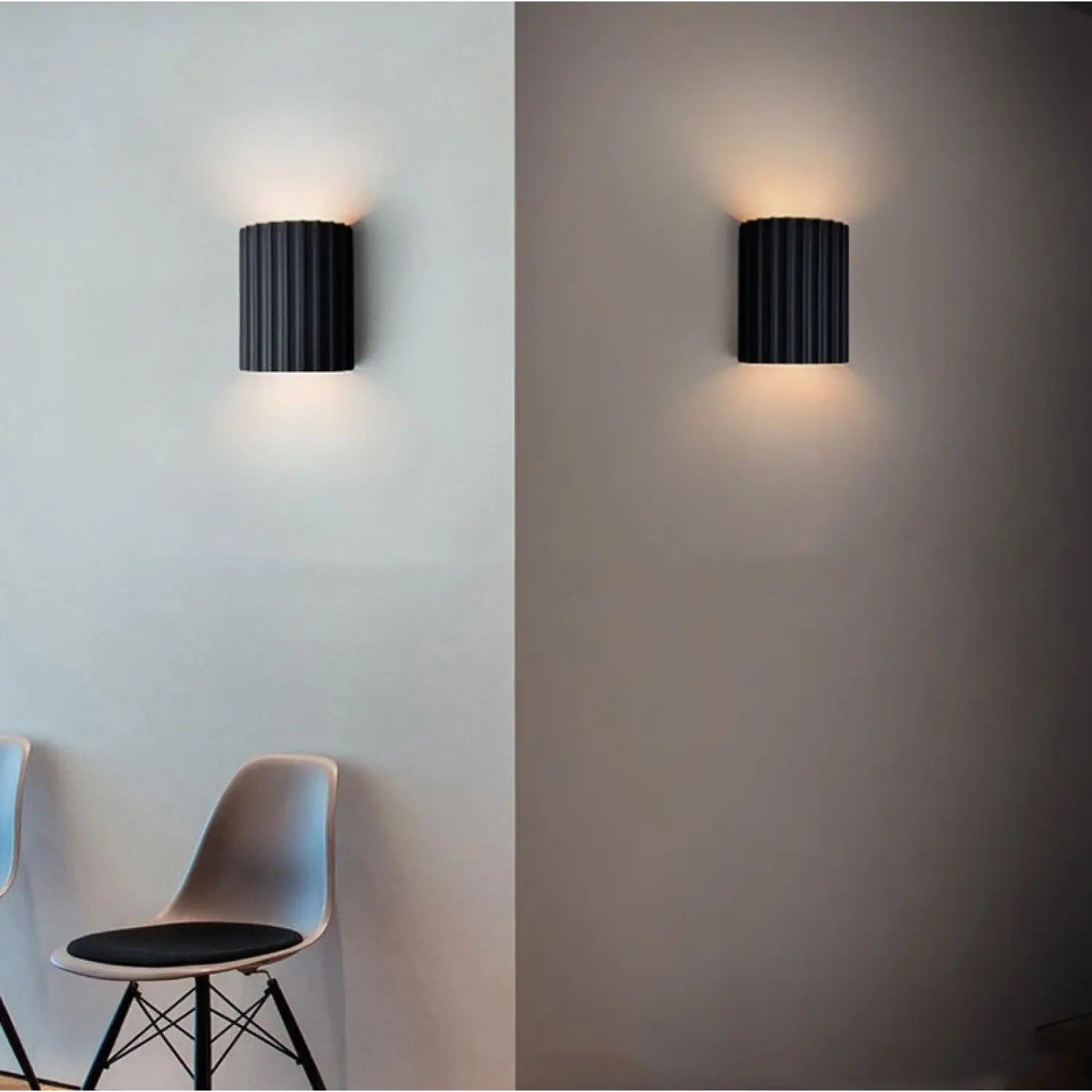 Modern Wall Sconce Light for Bedroom and Living Room - Warm Light / Black - Wall Mount Fixture