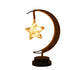 Moon Light Lamp | Moon and Star Shape LED Decorative Lamp - Warm White / Battery models / Pentagonal - Table Lamp