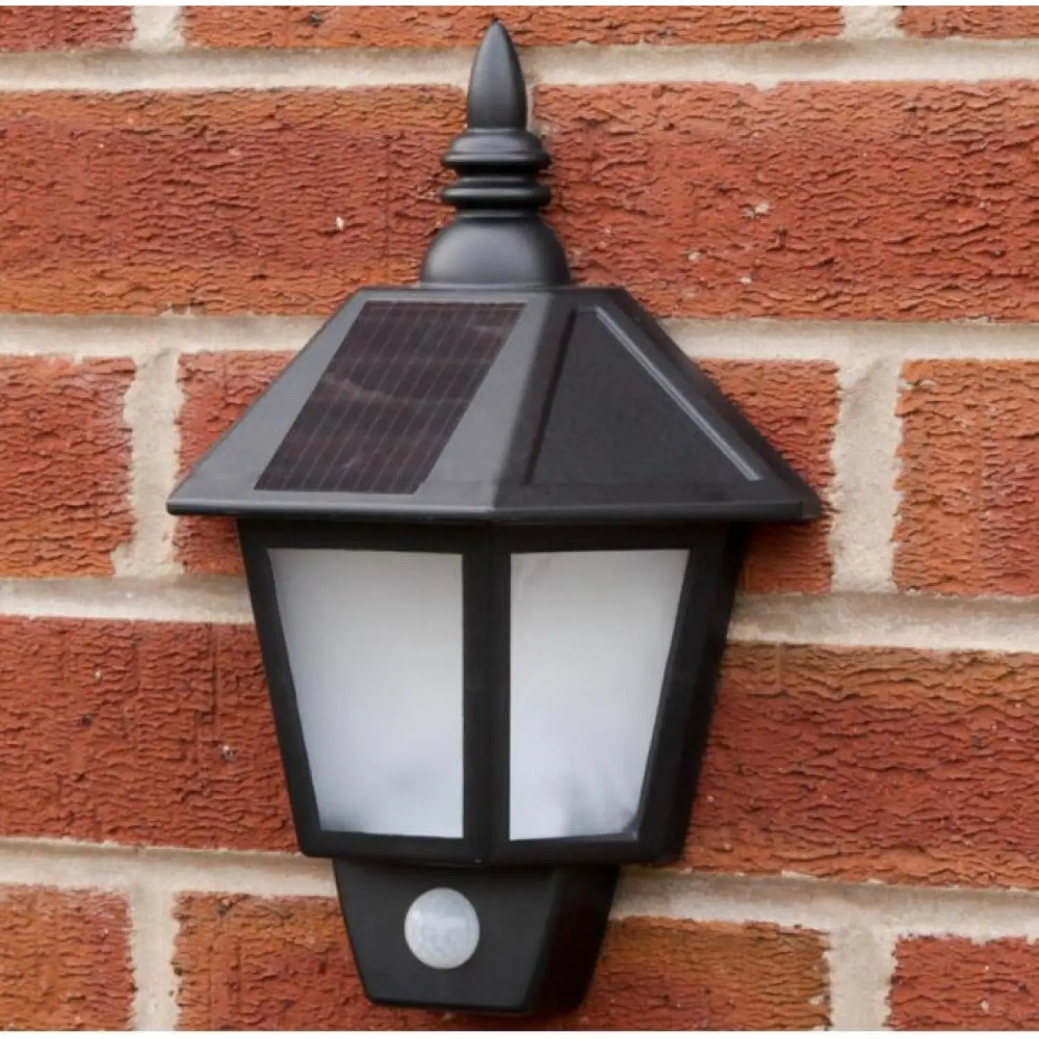 Motion Activated Solar Wall Lamp for Outdoor Lighting with Waterproof - default - Wall Mount Fixture