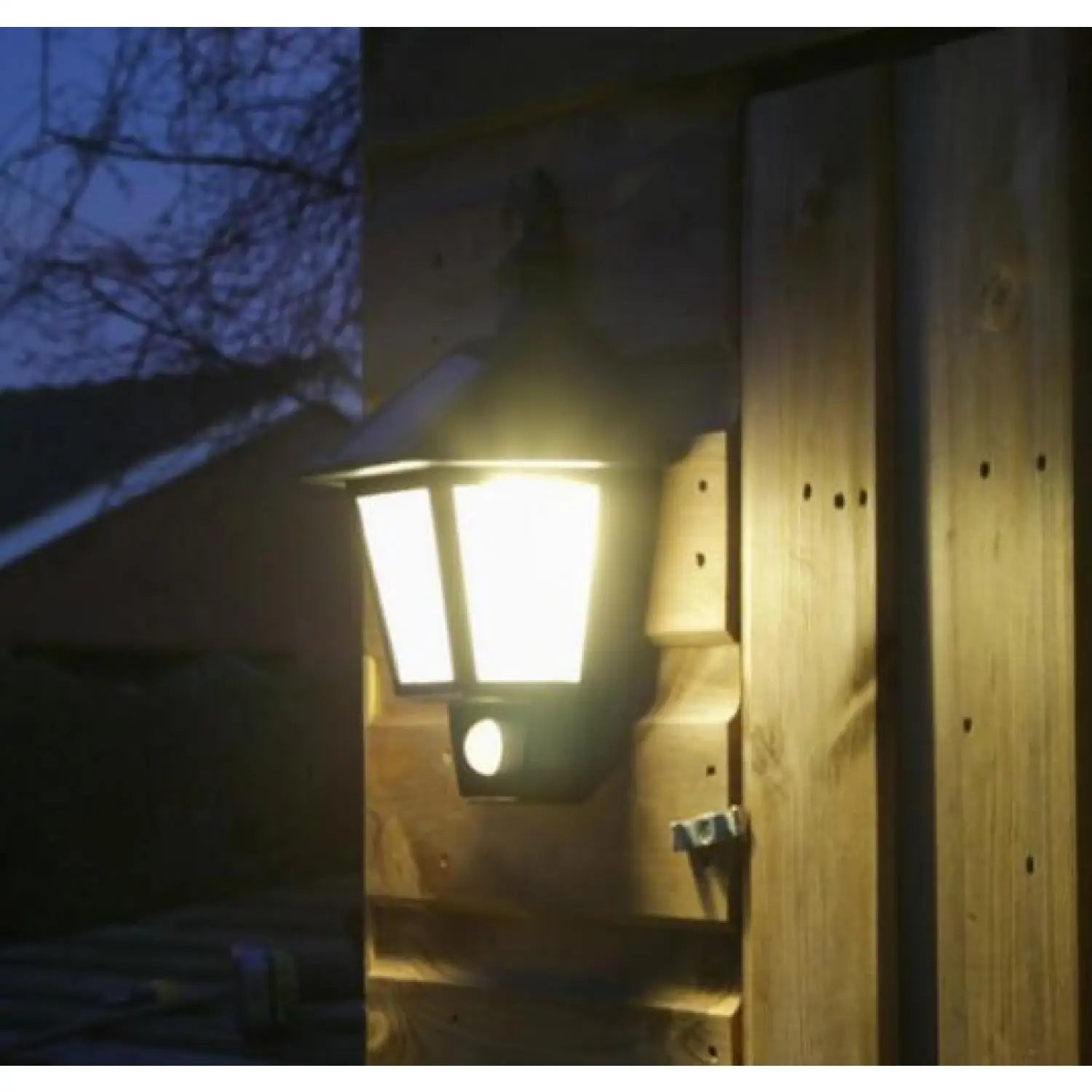 Motion Activated Solar Wall Lamp for Outdoor Lighting with Waterproof - default - Wall Mount Fixture
