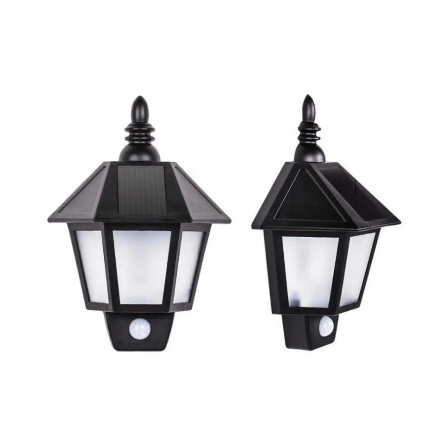 Motion Activated Solar Wall Lamp for Outdoor Lighting with Waterproof - default - Wall Mount Fixture