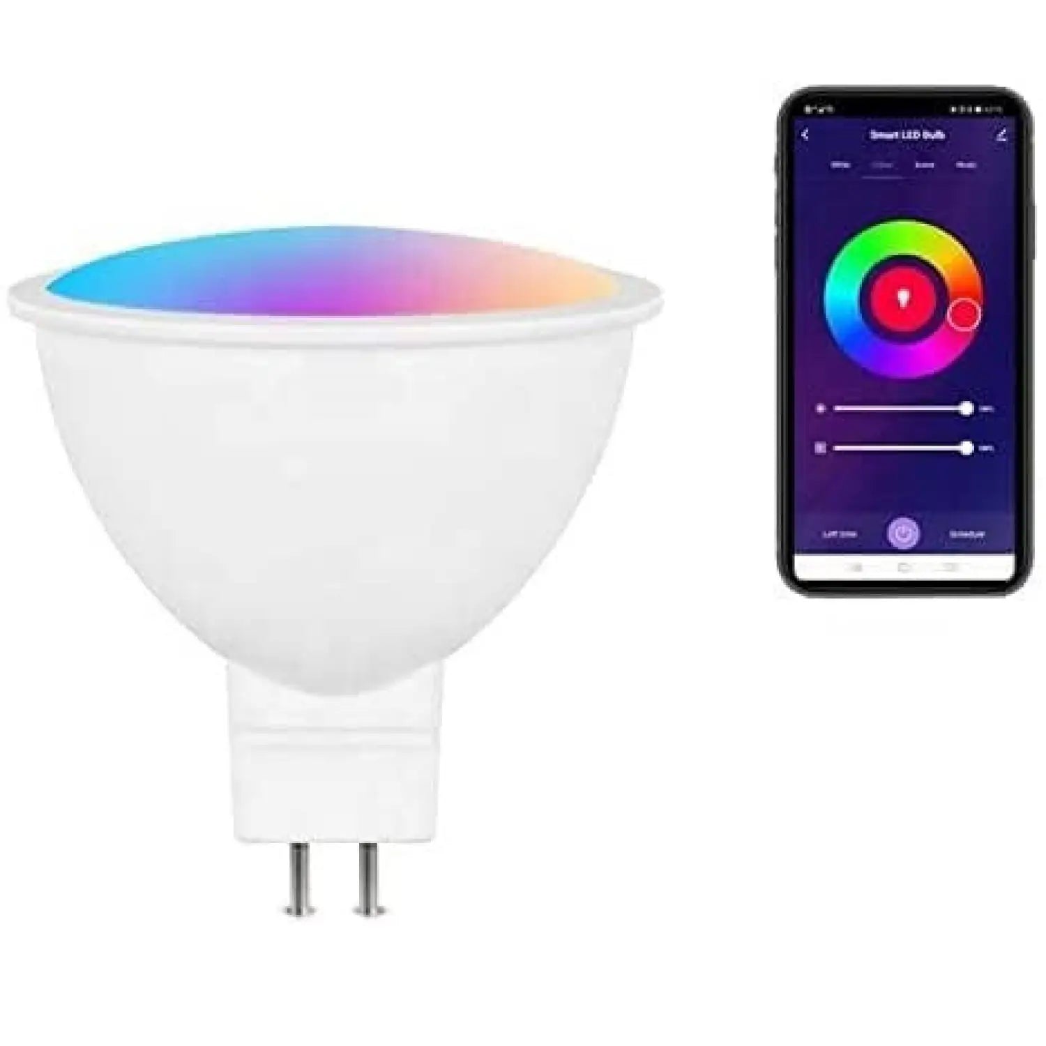 MR16 5W MR16 LED Smart Bulb Works Control with WiFi Tuya Smart Home Alexa and Google Assistant - GU5.3 / 5 Watt / 1