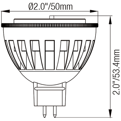 MR16 Light Bulb – 5W LED Replacement for 35W Halogen - Light Bulb