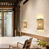 Natural Rattan Wall Lamps for Bedside Aisle & Living Room Lighting - Rattan - 12V Hanging Light