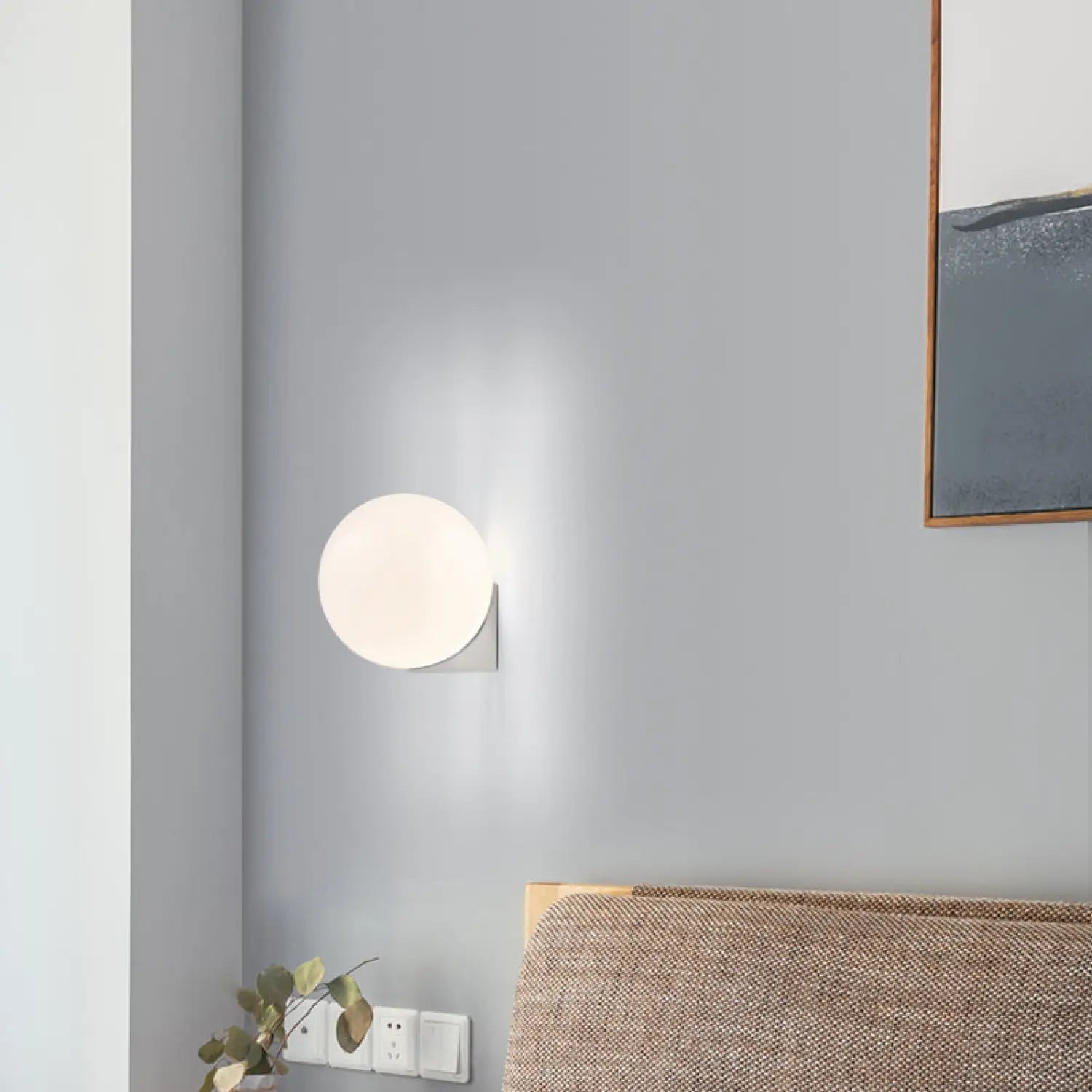 Nordic Circle Light Fixture for Bedroom & Hallway Lighting - Wall Mount Fixture