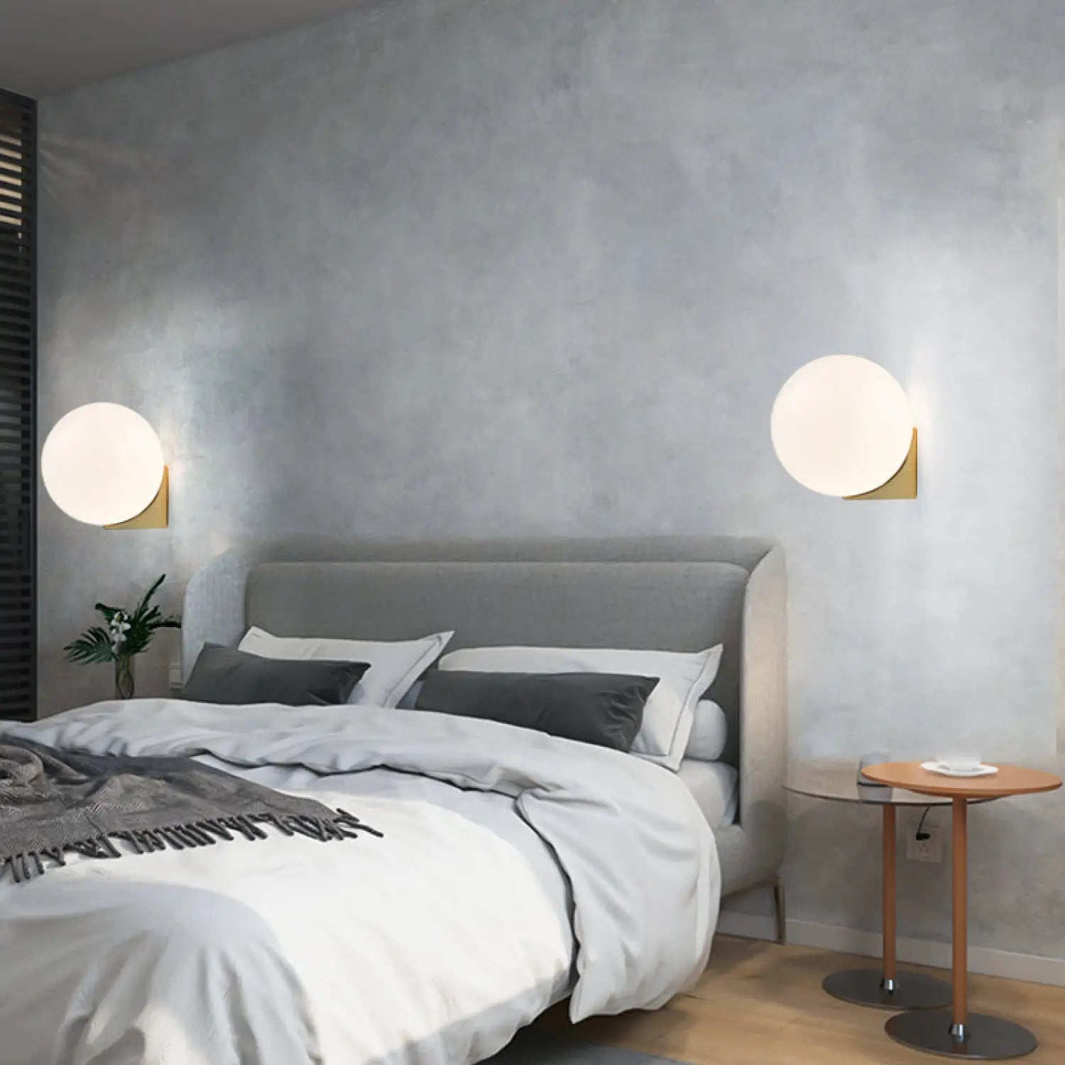 Nordic Circle Light Fixture for Bedroom & Hallway Lighting - Wall Mount Fixture