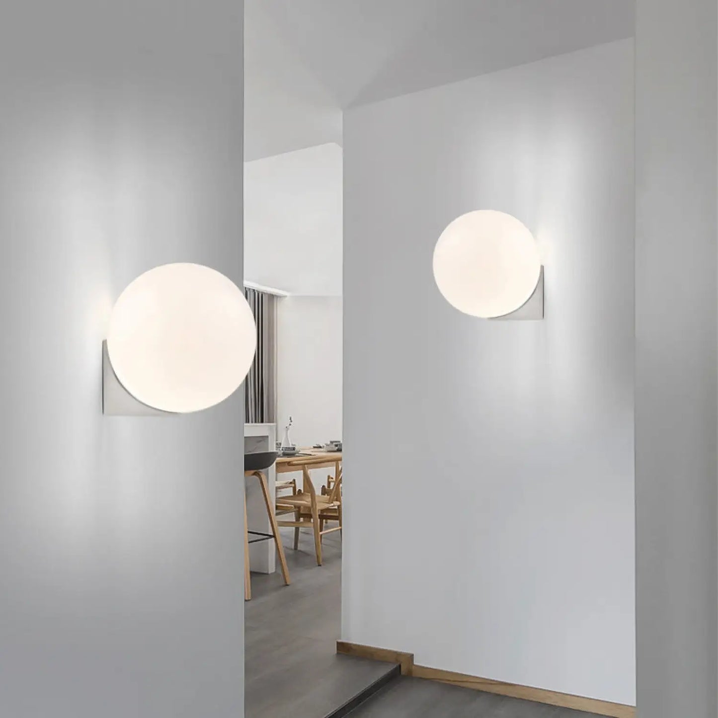 Nordic Circle Light Fixture for Bedroom & Hallway Lighting - Wall Mount Fixture