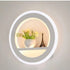 Nordic Crystal Circular Lamp with Simple LED Design for Living Room & Bedroom - as shown - Wall Mount Fixture