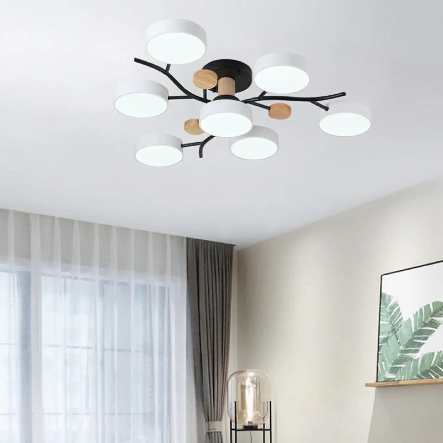 Nordic LED Ceiling Light for Living Room in Soft Macaron Style - Ceiling Light