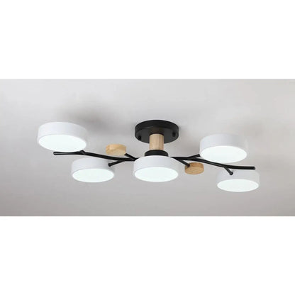 Nordic LED Ceiling Light for Living Room in Soft Macaron Style - 5white / Stepless dimming110v - Ceiling Light