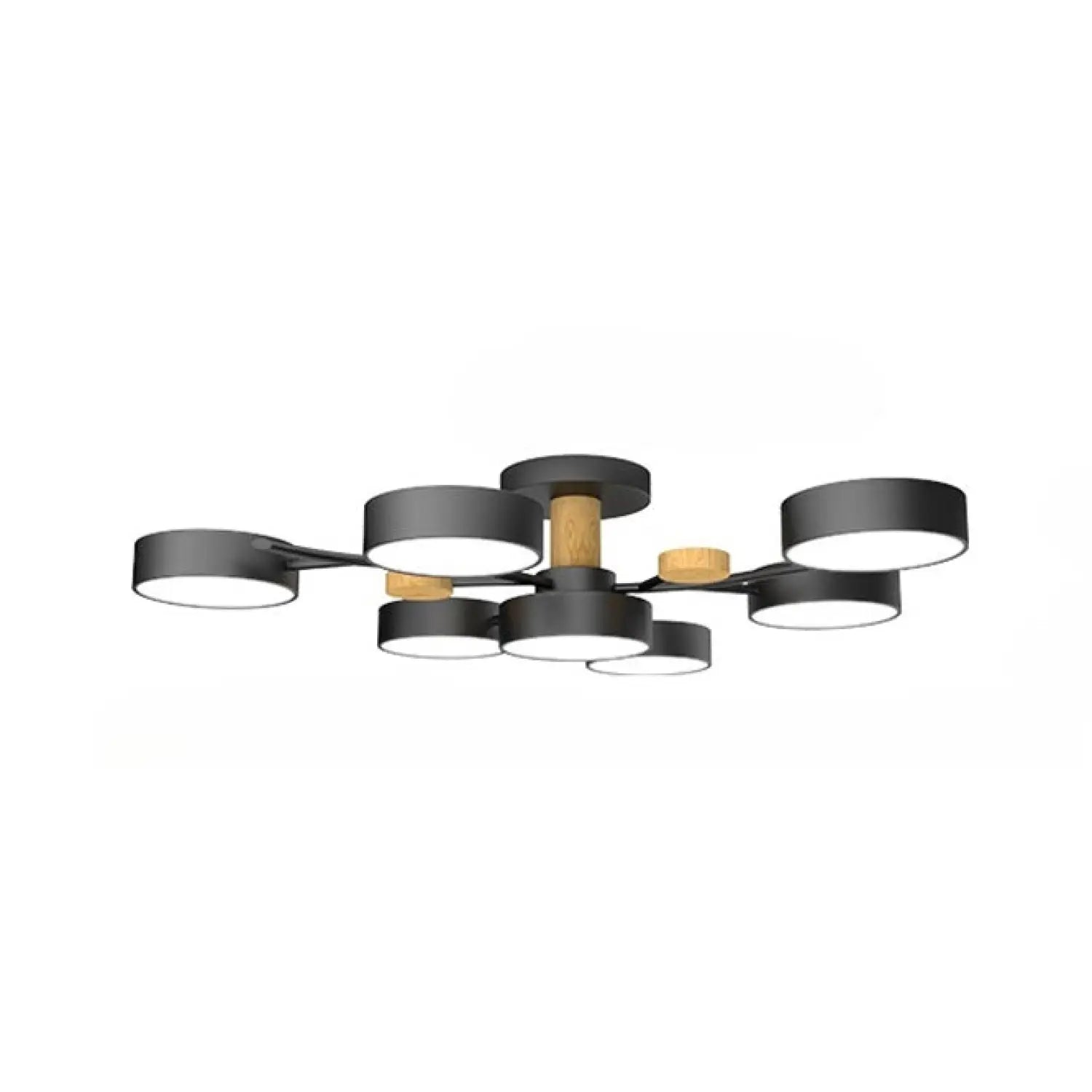 Nordic LED Ceiling Light for Living Room in Soft Macaron Style - 7black / Stepless dimming110v - Ceiling Light