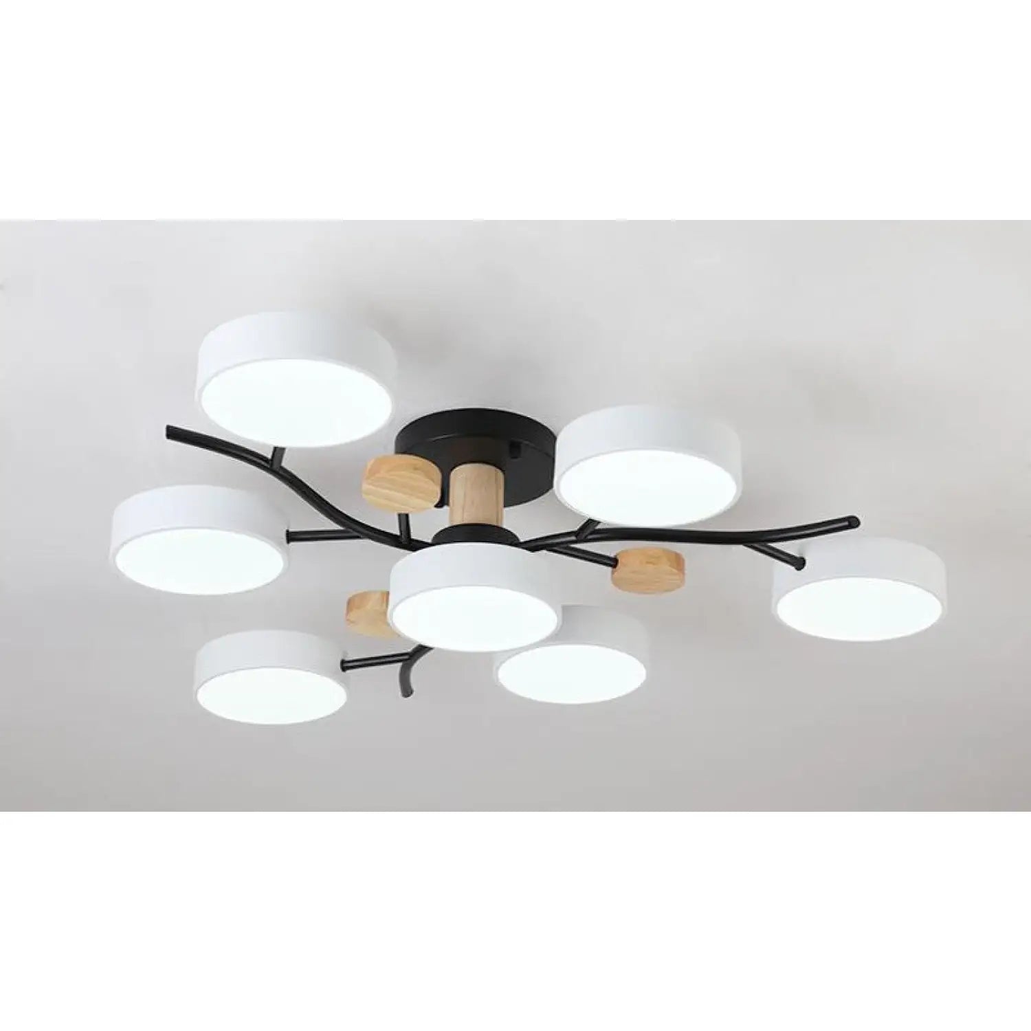 Nordic LED Ceiling Light for Living Room in Soft Macaron Style - 7white / Stepless dimming110v - Ceiling Light