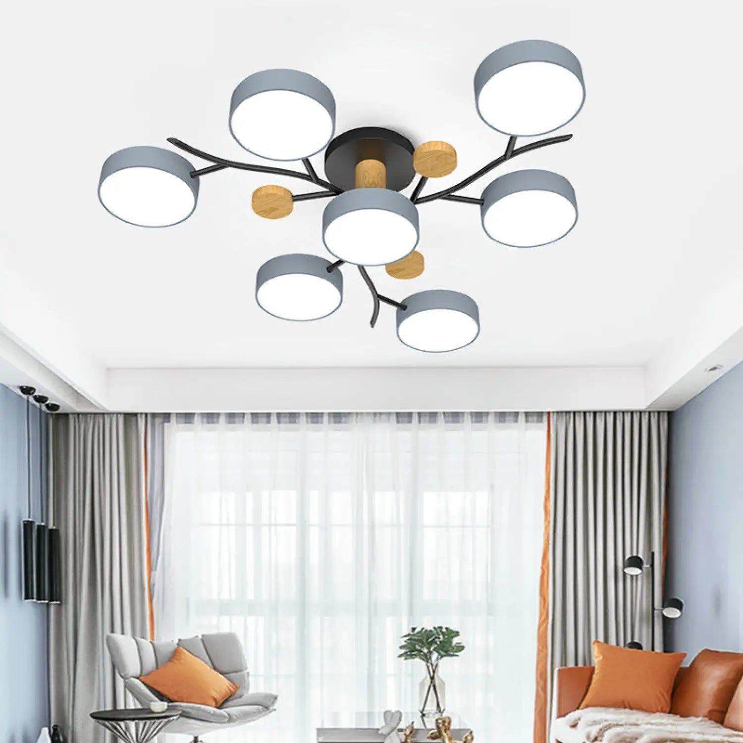 Nordic LED Ceiling Light for Living Room in Soft Macaron Style - Ceiling Light