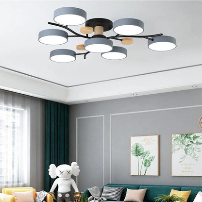 Nordic LED Ceiling Light for Living Room in Soft Macaron Style - Ceiling Light