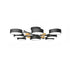 Nordic LED Ceiling Light for Living Room in Soft Macaron Style - 9black / Stepless dimming110v - Ceiling Light