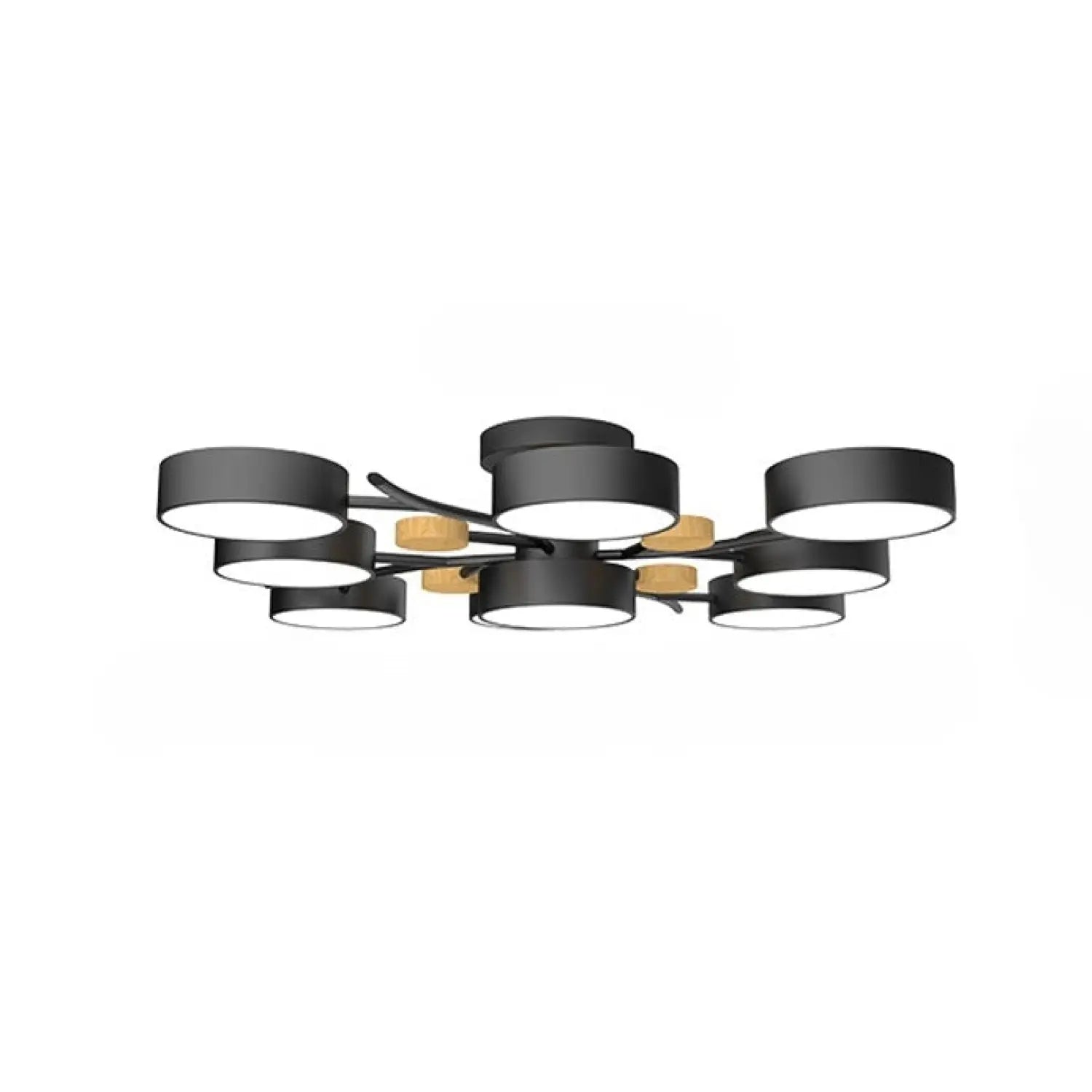 Nordic LED Ceiling Light for Living Room in Soft Macaron Style - 9black / Stepless dimming110v - Ceiling Light