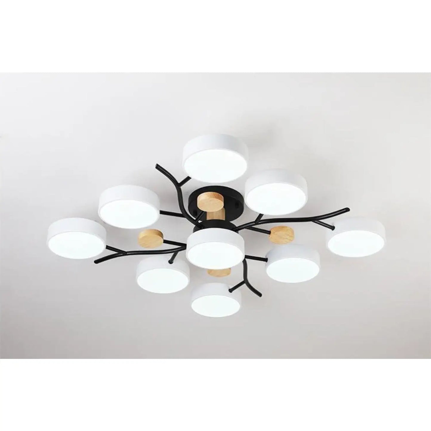 Nordic LED Ceiling Light for Living Room in Soft Macaron Style - 9white / Stepless dimming110v - Ceiling Light