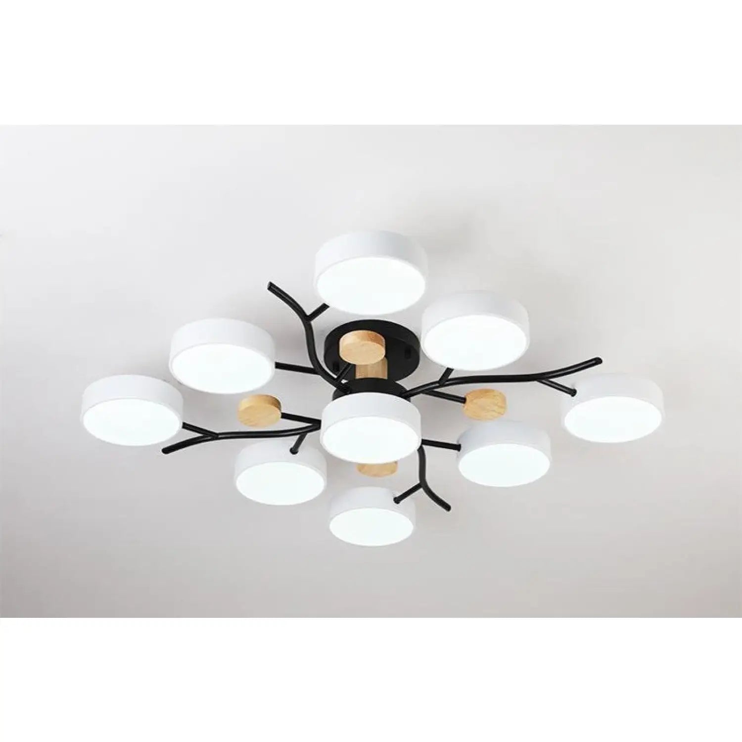 Nordic LED Ceiling Light for Living Room in Soft Macaron Style - 9white / Stepless dimming110v - Ceiling Light