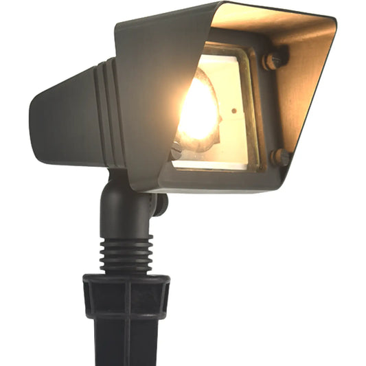 Outdoor Flood Light Fixture with MR16 or G4 Compatibility and Solid Brass Construction - Spot Light Fixture