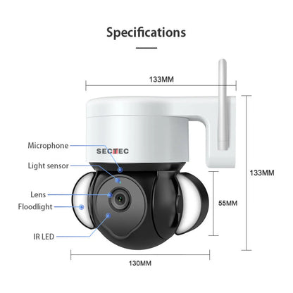 Outdoor Flood Light with 4G Surveillance Camera For Courtyard Lighting - Spot Light