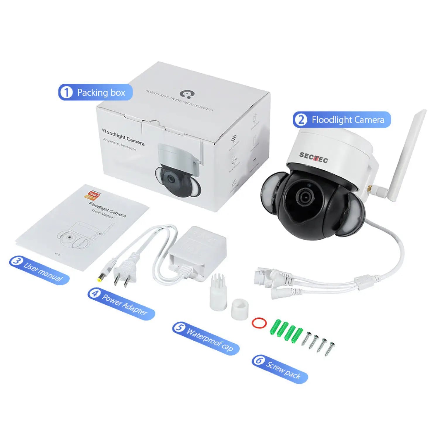 Outdoor Flood Light with 4G Surveillance Camera For Courtyard Lighting - Spot Light