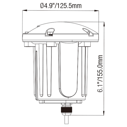Outdoor Ground Lights Featuring MR16 Socket and One Direction Turret Design - Well Light