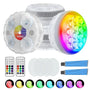 Outdoor LED Lights Waterproof RGB Pool Lamp with 20-Hour Runtime - 4pack - 12V Hanging Light