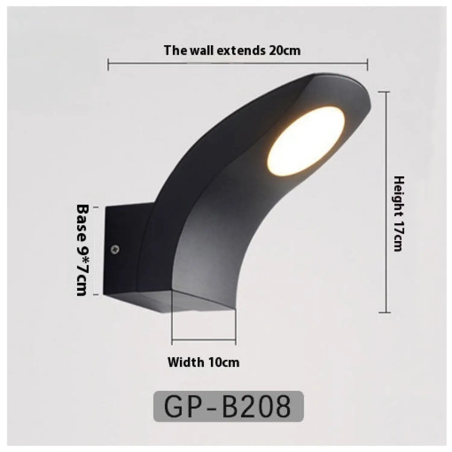 Outdoor Waterproof Led Wall Lamp Simple Terrace - B208 6W / Warm Light - 12V Hanging Light