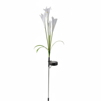 Outdoor Solar Lights for Garden Pathway & Patio Decor - Solar Lily White / 1 Pack Cowhide Box - Solar Lights