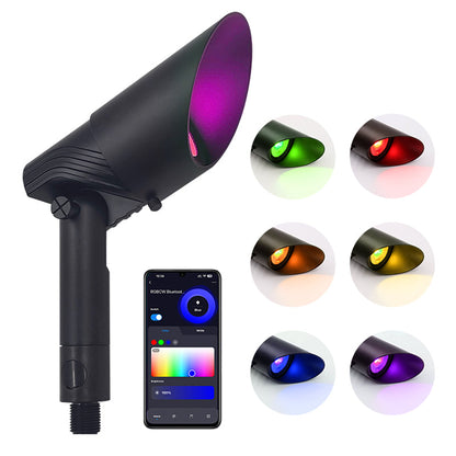 Outdoor Spotlight for House - RGB CCT Tunable Bluetooth Smart Landscape Light - Spot Light Fixture