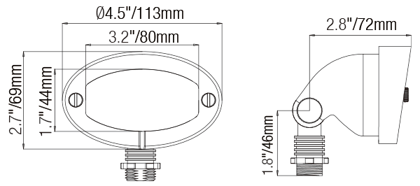 Oval Flood Light for House with Die-Cast Brass Body and G4 Compatibility - Spot Light Fixture